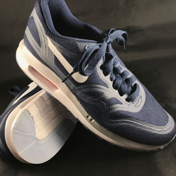 NEW NIKE AIR MAX Lunar 1 NIKE ID Navy Custom wms 8 - Picture 1 of 6